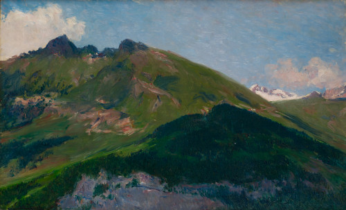 AURELIANO DE BERUETE Y MORET, "Paisaje de Mürren", 1905, Ól