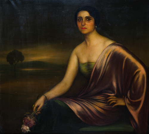 JULIO ROMERO DE TORRES, "Retrato de Doña Ana González de Or