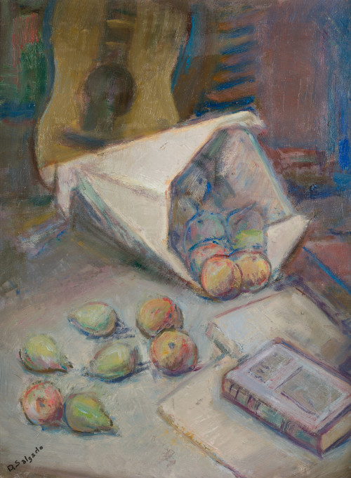 DEMETRIO SALGADO COSME, "Bodegón II", Óleo sobre lienzo