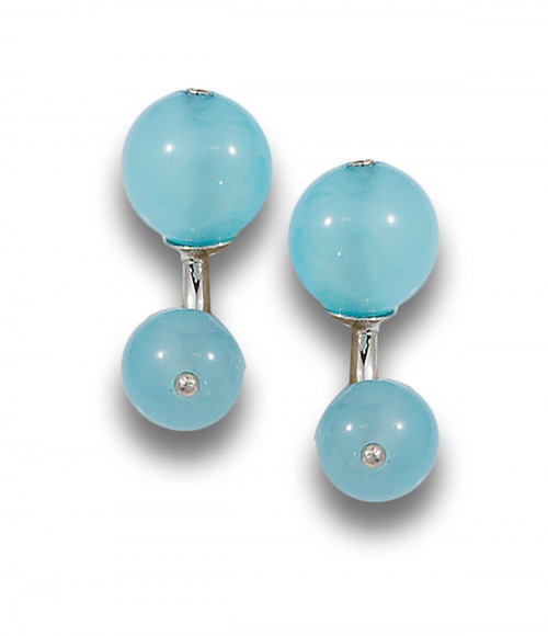 GEMELOS DOBLES CALCEDONIA AZUL