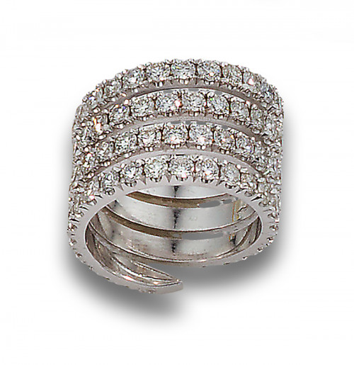 SORTIJA SERPIENTE DE DIAMANTES Y ORO BLANCO