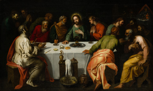 FRANCISCO RIBALTA, "Última Cena", Óleo sobre tabla