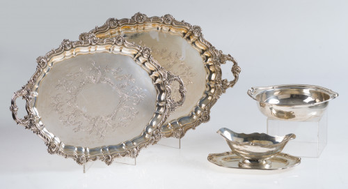 Salsera y bol de plata, España, S.XX