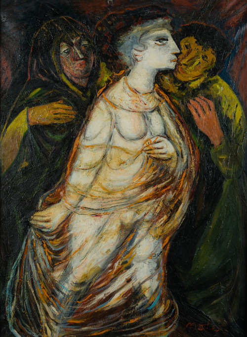 FRANCISCO MATEOS GONZÁLEZ, "Vida blanca", 1960, Óleo sobre 