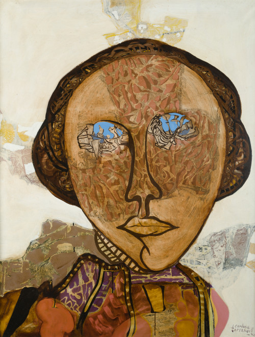 ARMANDO CARDONA TORRANDELL, "la mirada azul", 1973, Óleo so