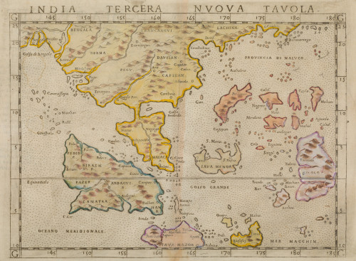 GIROLAMO RUSCELLI, "Indias orientales", Grabado al cobre, c