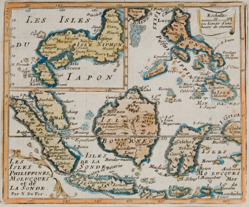 NICOLAS DE FER, "Islas Filipinas y Sureste de Asia", Grabad