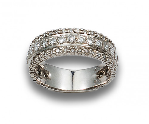 MEDIA ALIANZA DE DIAMANTES Y ORO BLANCO