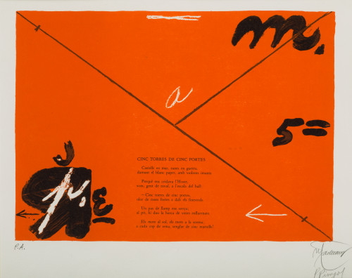 JOAN PERE VILADECANS, "Sin título", Litografía