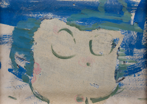 FRANCISCO BORES, "El brindis", c.1960-65, Óleo sobre tabla