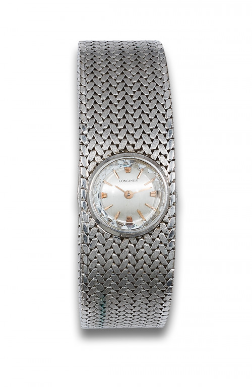 RELOJ DE DAMA LONGINES MALLA DE ORO BLANCO