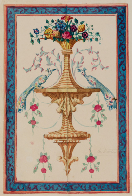 JOSE MARTÍN RODRÍGUEZ, "Boceto de un transparente", c.1879,