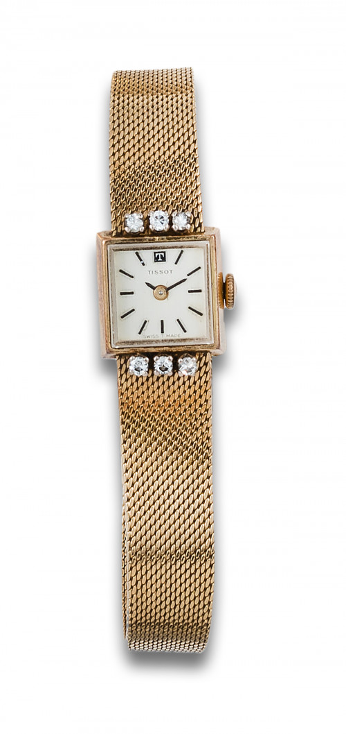 RELOJ DE PULSERA DE DAMA TISSOT EN ORO AMARILLO Y DIAMANTES 