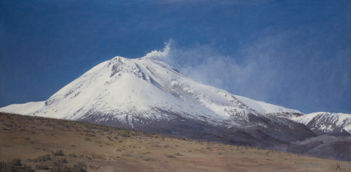 GUILLERMO MUÑOZ VERA, "Volcán Guallatiri", 2004, Óleo y acr
