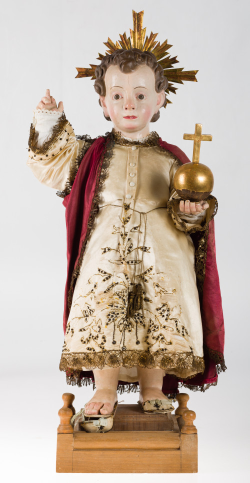 "Niño Jesús bendiciendo el mundo", escuela castellana, S.XV