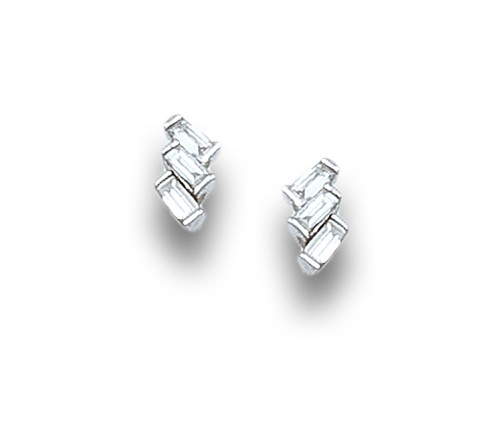 PENDIENTES DE ORO BLANCO Y DIAMANTES