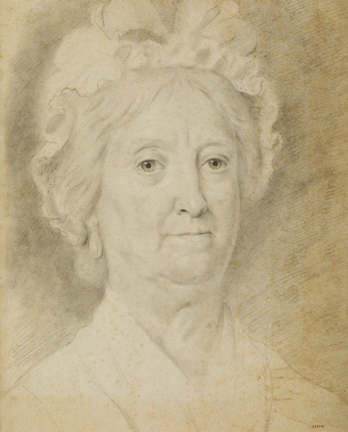 ANTONIO CARNICERO, "Retrato de una dama", Lápiz con realces