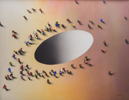 JUAN GENOVÉS CANDEL, "Eclipse", 2006, Técnica mixta sobre l
