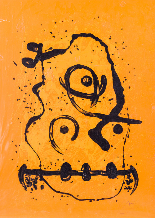 JOAN MIRÓ, "Le polyglote-orange", 1969, Litografía
