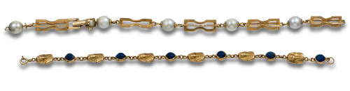LOTE FORMADOS POR DOS PULSERAS EN ORO