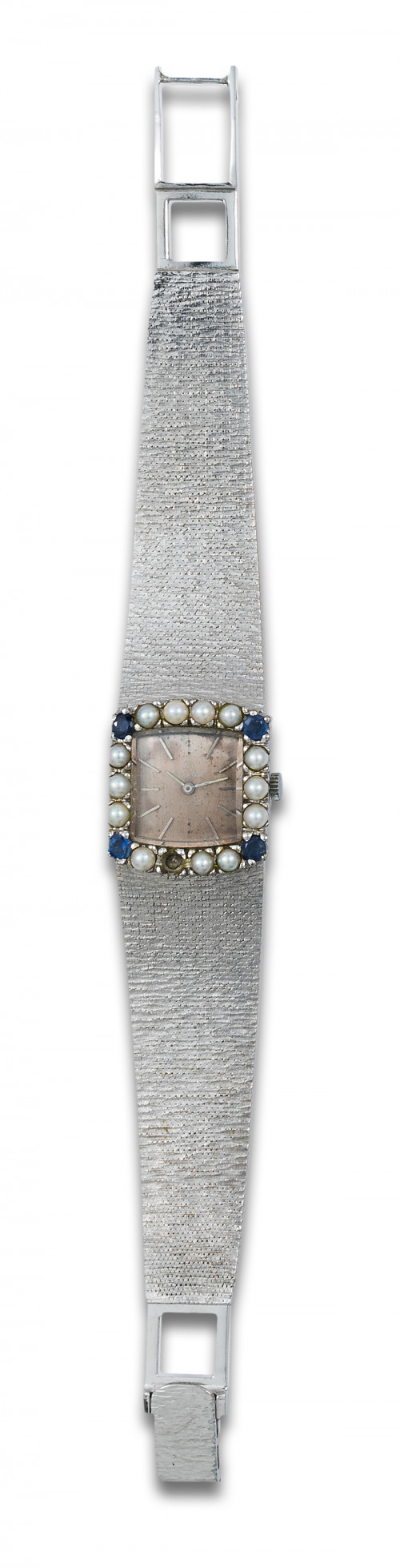 RELOJ DE PULSERA DE DAMA OMEGA EN ORO BLANCO, PERLITAS Y ZA