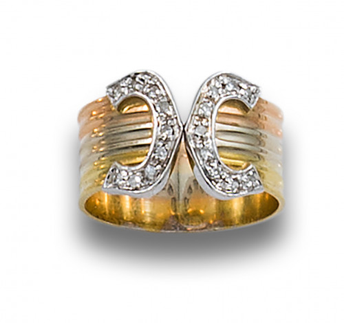 SORTIJA TORQUE EN ORO CON DIAMANTES