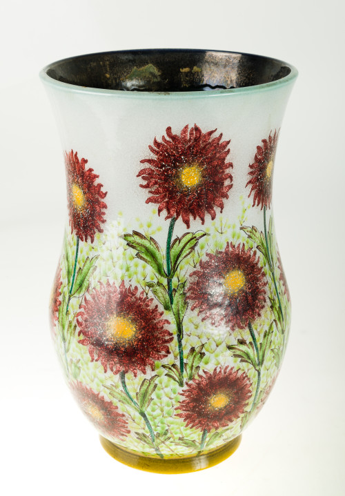 Jarrón modernista de cerámica esmaltada, med. S. XX