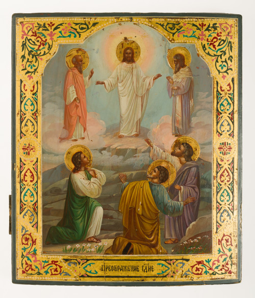  ESCUELA RUSA, "La transfiguración", Temple sobre tabla