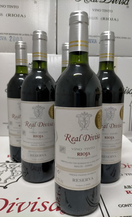6 botellas de 0,75 litros de Real Divisa Reserva 2003 Rioja