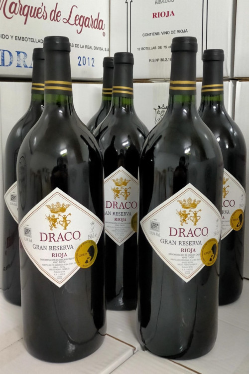 6 botellas magnum (1,5 litros) de Draco Gran Reserva 2006
