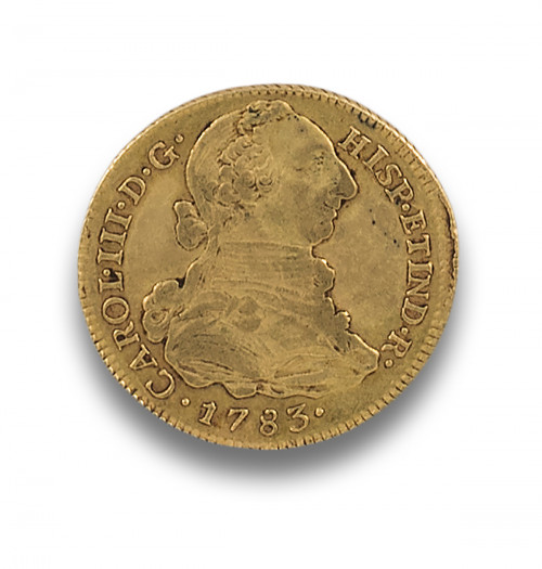 MONEDA DE ORO DE CUATRO ESCUDOS DE CARLOS III