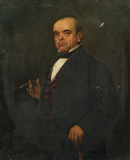 FRANCISCO JAVIER ORTEGO Y VEREDA, "Retrato de caballero", 1