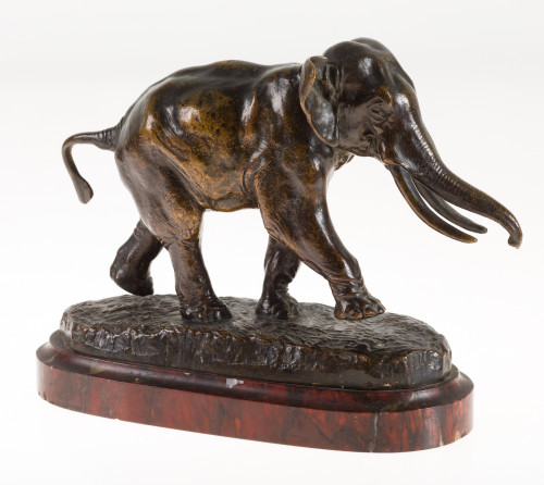 ANTOINE LOUIS BARYE, "Elefante de la Cochinchina", c. 1870