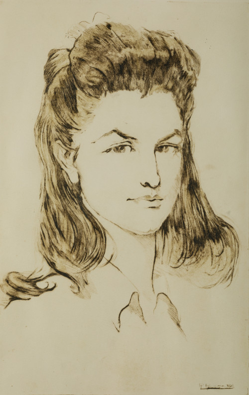 BALDOMERO ROMERO RESSENDI, "Retrato de mujer"