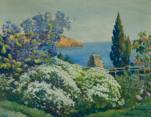 ANÓNIMO, "Paisaje costero", 1929