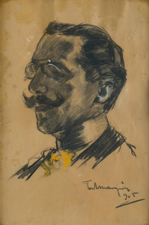 ESCUELA ESPAÑOLA, "Retrato de caballero", 1905