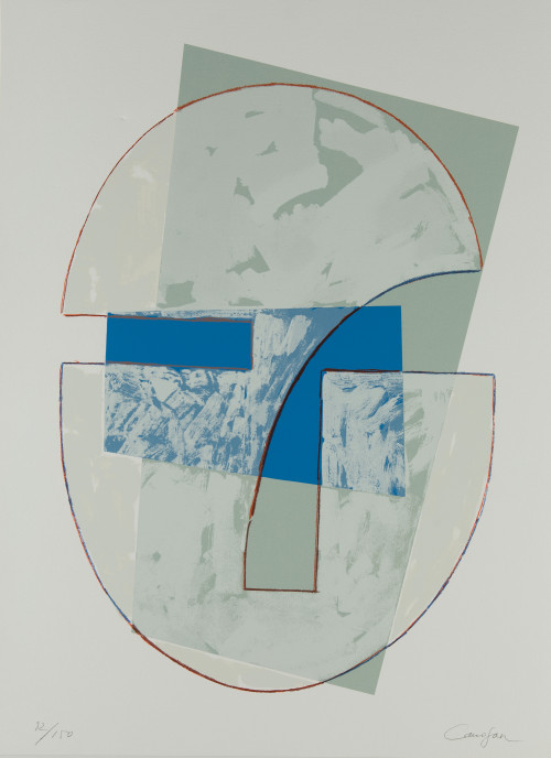 RAFAEL CANOGAR, "Cabeza", Serigrafía sobre papel