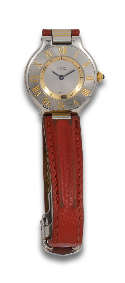 RELOJ DE PULSERA CARTIER 21 MUST EN ACERO Y ORO