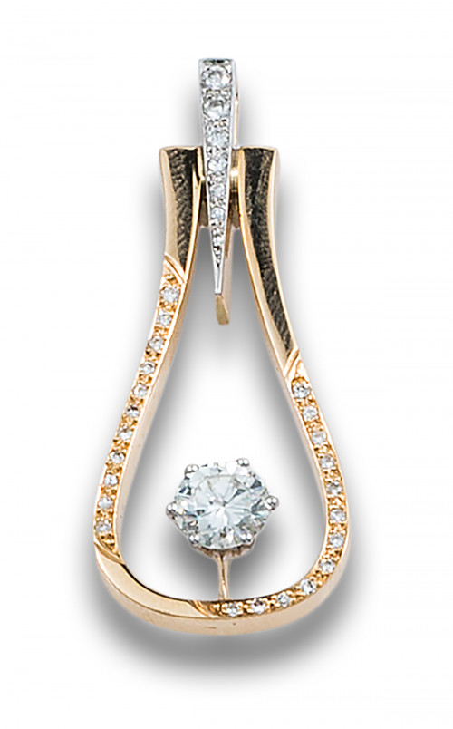 COLGANTE DE DIAMANTE DE 1.54 CT, COLOR I-J, PUREZA VS