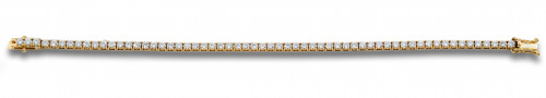 PULSERA RIVIERE DE DIAMANTES Y ORO AMARILLO