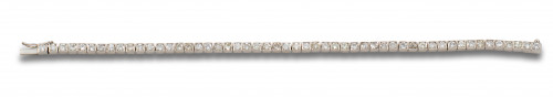 PULSERA RIVIERE DE PLATINO Y DIAMANTES