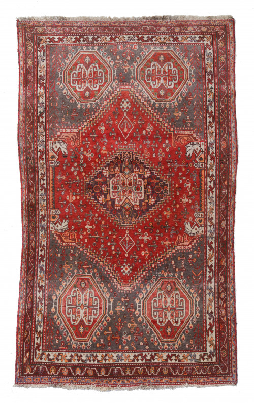 Alfombra persa de lana anudada a mano, S.XX