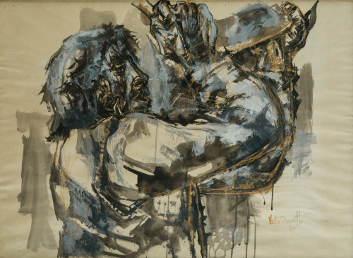 JOSÉ VELA ZANETTI, "Sin título", 1970, Técnica mixta sobre 