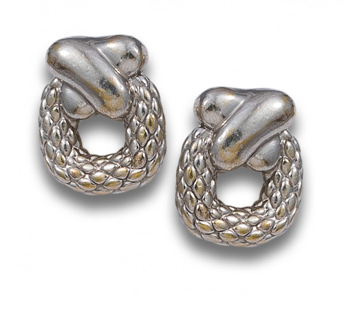 PENDIENTES DE ORO BLANCO 