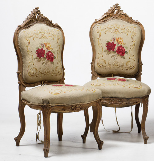 Pareja de sillas de estilo Rococó, S. XX