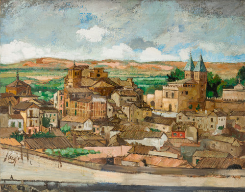 ANDRÉS CONEJO MERINO, "Toledo", Óleo sobre lienzo