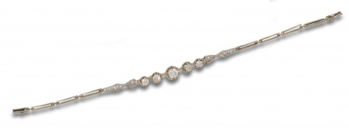 PULSERA EN ORO BLANCO Y DIAMANTES