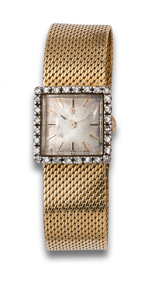 RELOJ DE PULSERA OMEGA DE DAMA EN ORO AMARILLO Y DIAMANTES