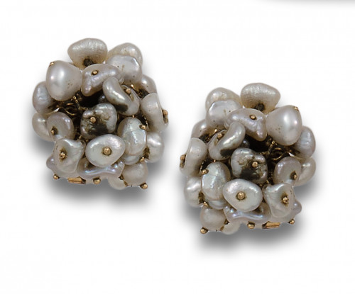 PENDIENTES EN ORO CON PERLAS ALJÓFAR