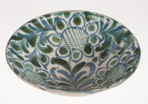 Zafa de cerámica de Fajalauza, España, ffs. S. XIX- pps. S.